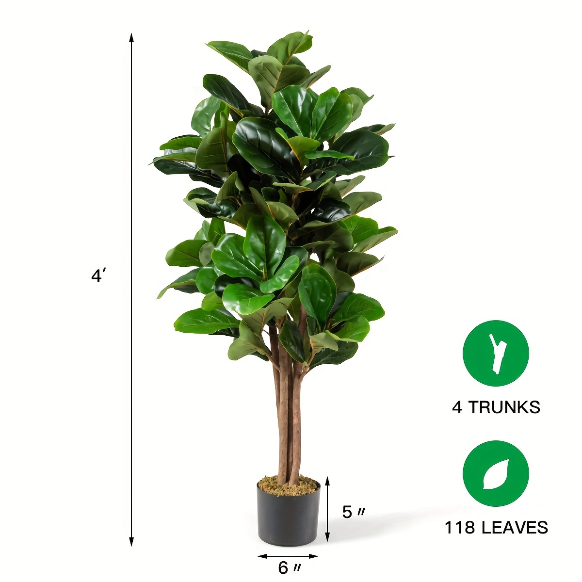 4ft Artificial Fiddle Leaf Fig - Fiddle Leaf Fig recensione e prezzo