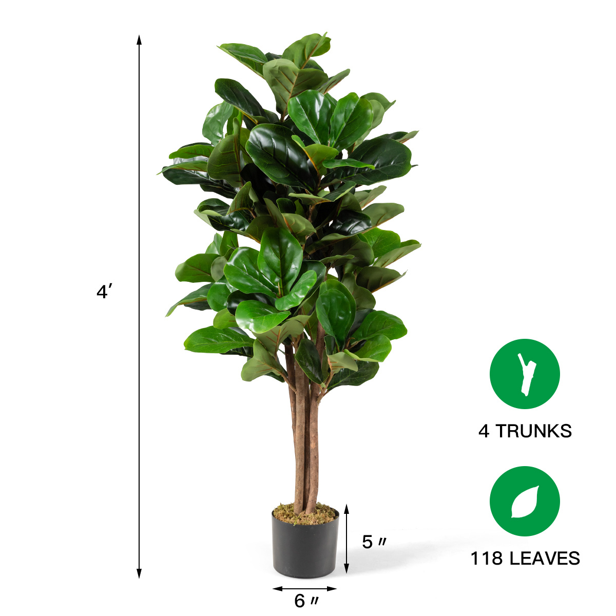 Costway 4ft Artificial Fiddle  - Fiddle Leaf Fig recensione e prezzo