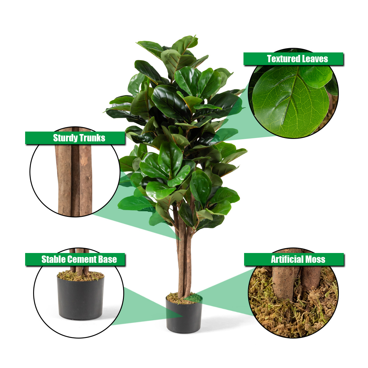 Costway 4ft Artificial Fiddle  - Fiddle Leaf Fig recensione e prezzo