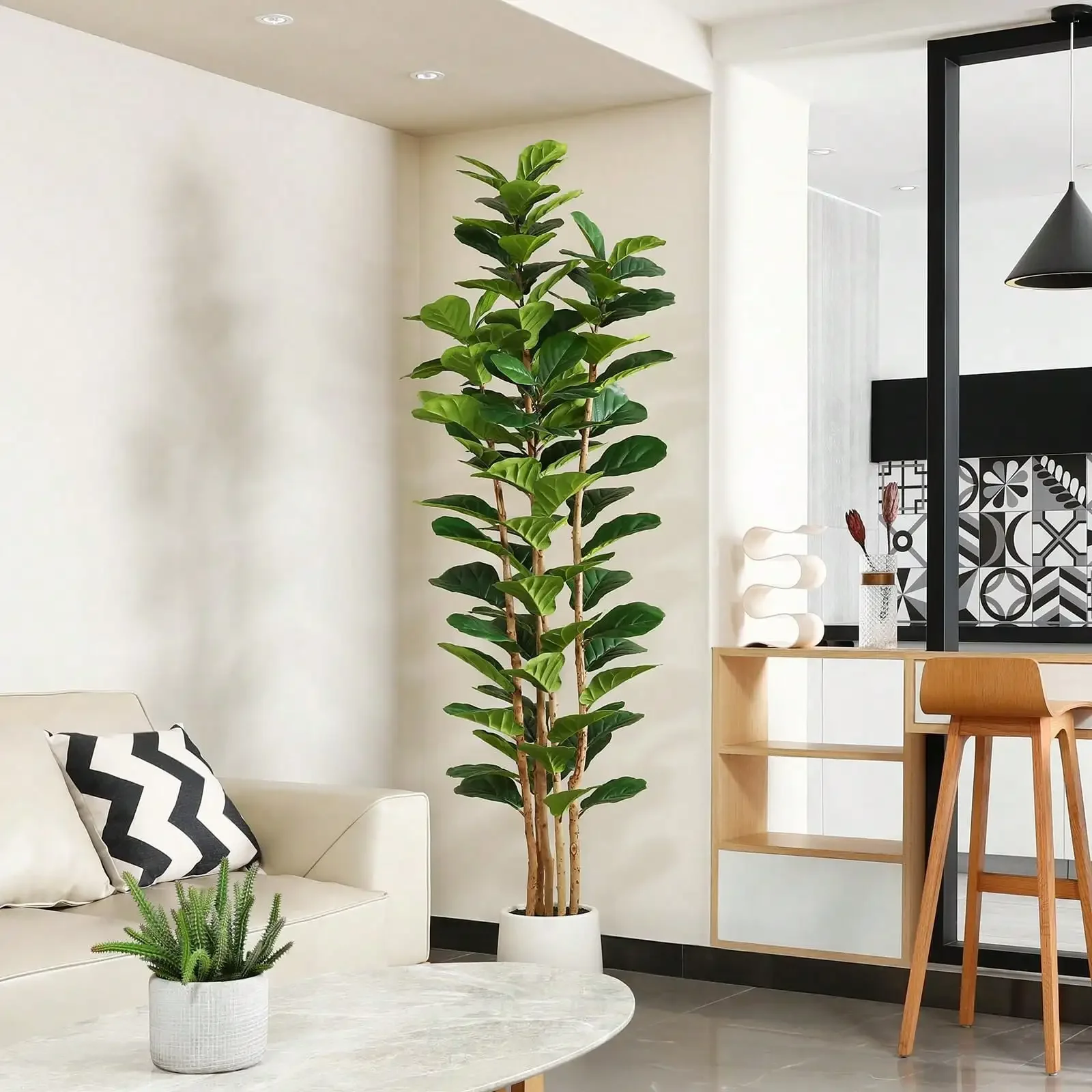 6FT Faux Fiddle Leaf Fig Tree  - Fiddle Leaf Fig recensione e prezzo