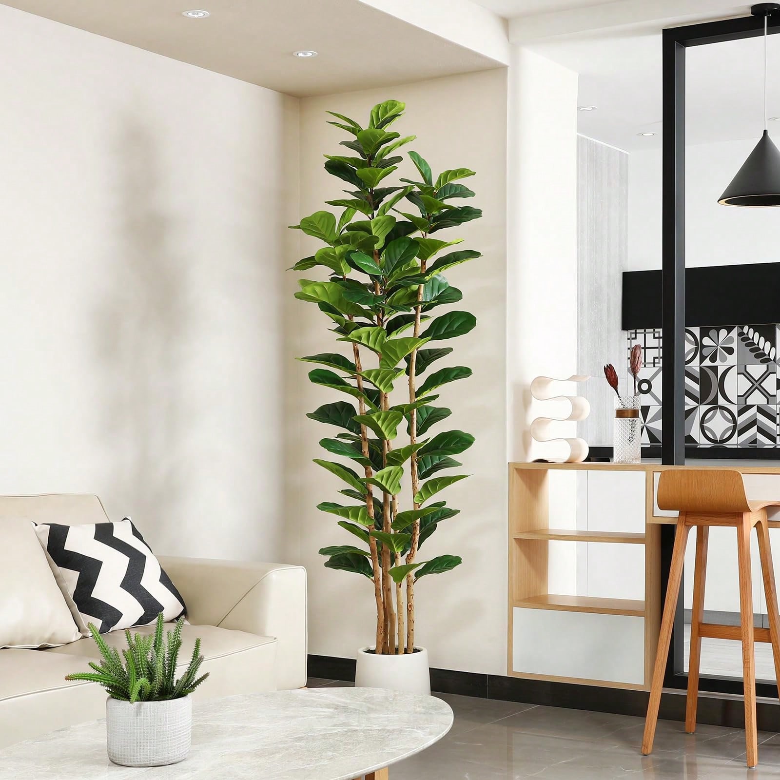 6FT Faux Fiddle Leaf Fig Tree  - Fiddle Leaf Fig recensione e prezzo