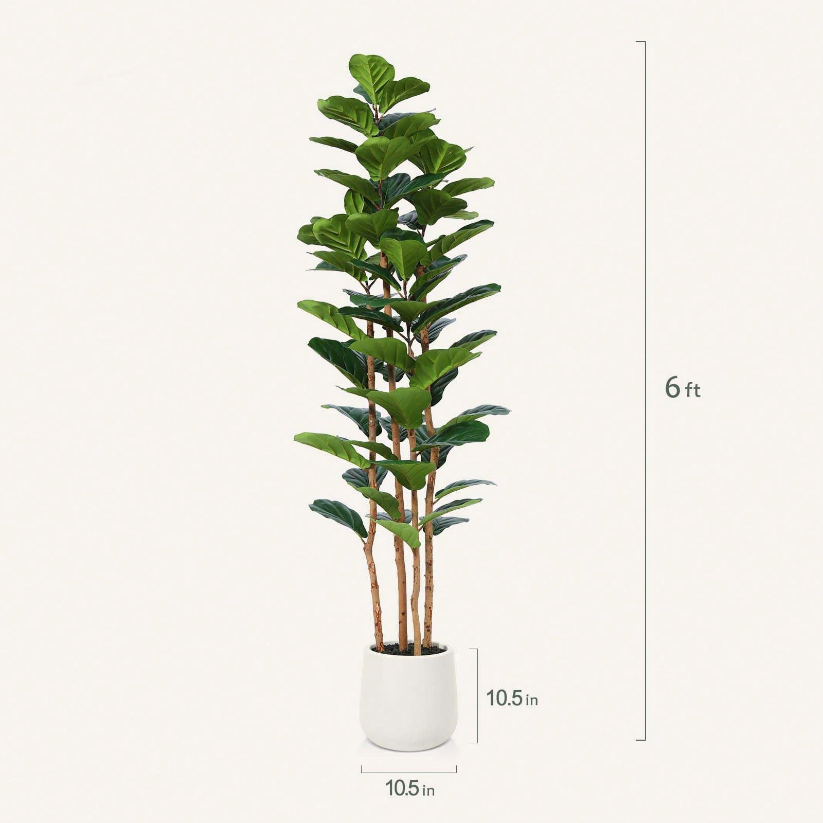 6FT Faux Fiddle Leaf Fig Tree  - Fiddle Leaf Fig recensione e prezzo